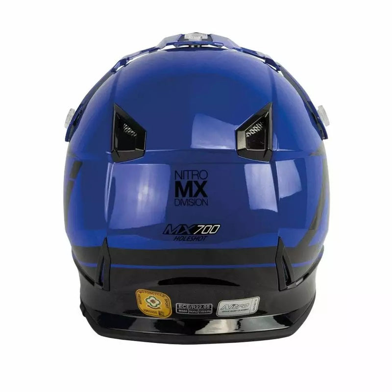 Nitro MX700 Holeshot Black / Blue SMALL