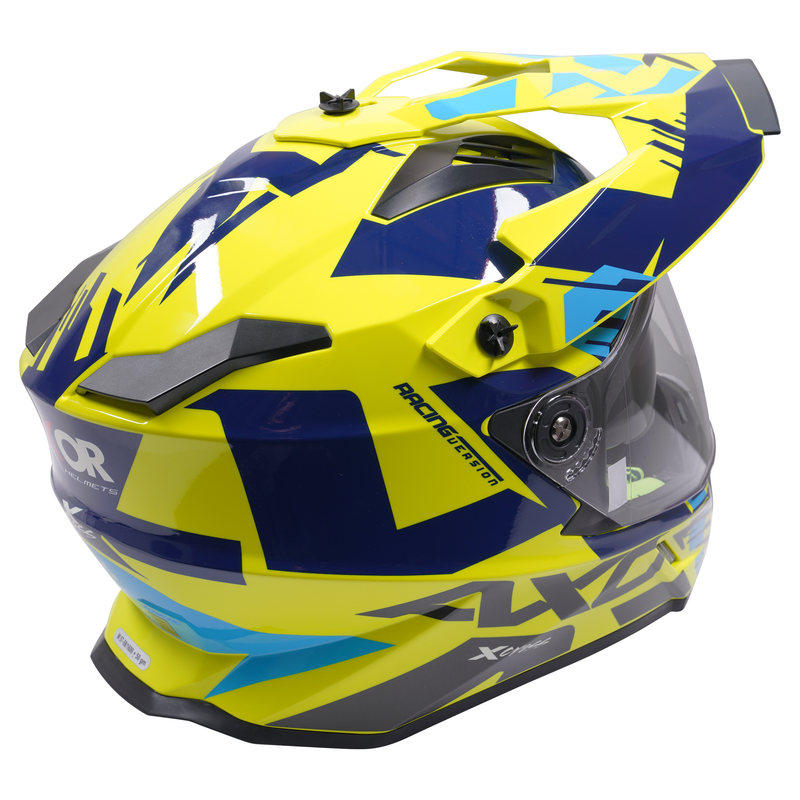 Axor Helmet X-Cross Adventure - Blue/Yellow Graphic