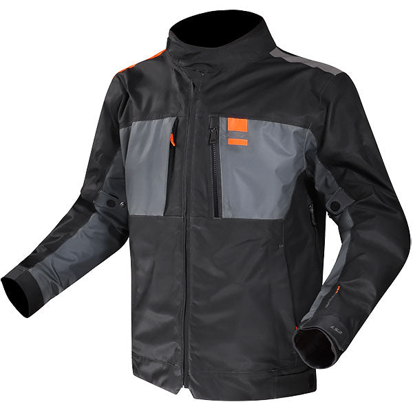 LS2 Titanium Textile Jacket - Black / Hi Viz Orange - Medium