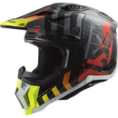 LS2 MX703 C X-Force Barrier Hi-Viz Yellow Red X-Small