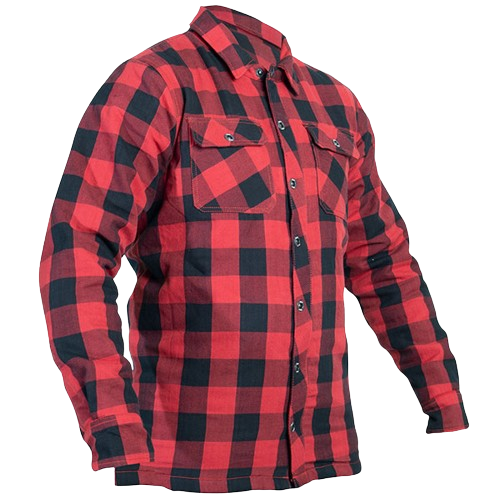 RST x Kevlar Lumberjack Aramid Lined CE Shirt - Red/Charcoal