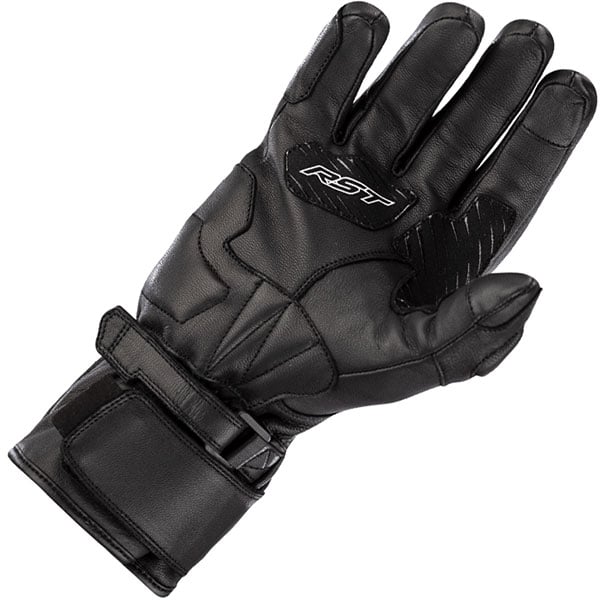 RST Turbine Waterproof CE Leather Gloves - Black