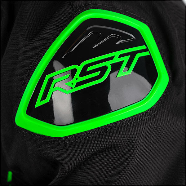 RST S-1 CE Textile Jacket - Black / Grey / Neon Green