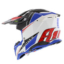 Airoh Aviator 3 Push Blue Red Gloss - Large