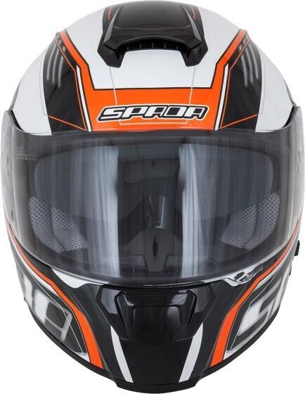 Spada Motorcycle Helmet SP16 Gradient White Orange MEDIUM Full Face