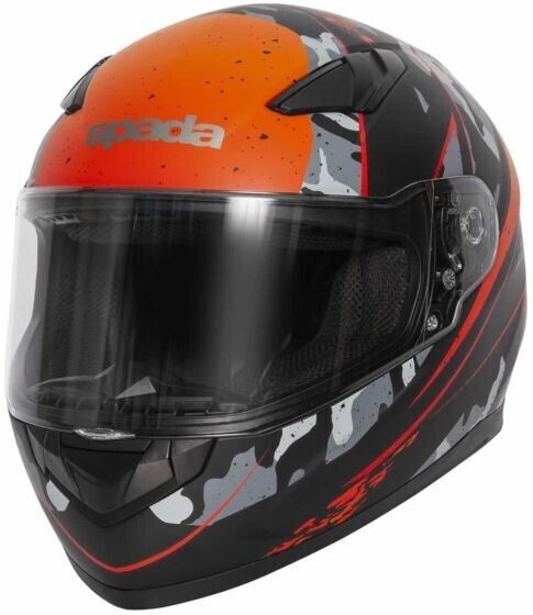 Spada Motorcycle Helmet Raiden Camo Orange