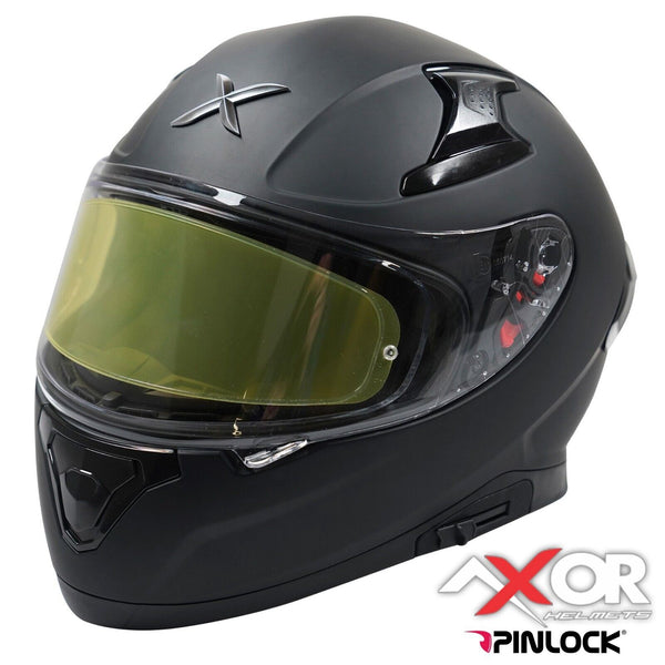 Axor Apex Matt Black DVS Sun Visor Pinlock Included Motorcycle