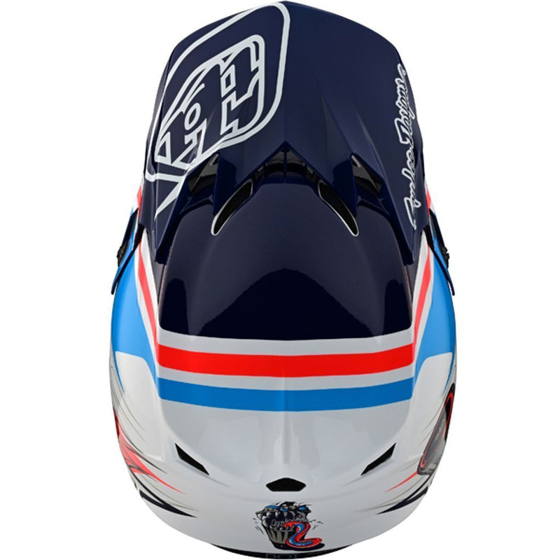 Troy Lee Designs MX Motocross Helmet SE4 Skooly BLUE/RED