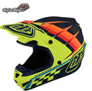 Troy Lee Designs SE4 Warped Yellow MX Helmet