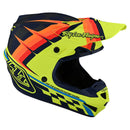 Troy Lee Designs SE4 Warped Yellow MX Helmet