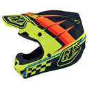 Troy Lee Designs SE4 Warped Yellow MX Helmet