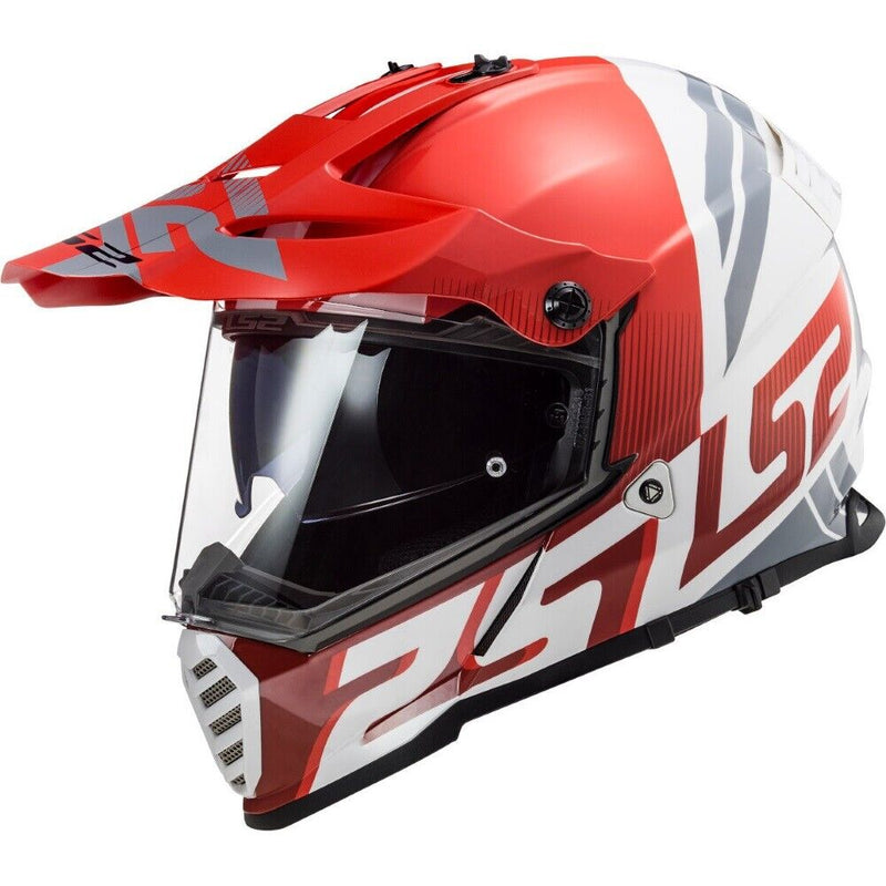 LS2 MX436 Pioneer Evo Evolve Helmet - Red / White