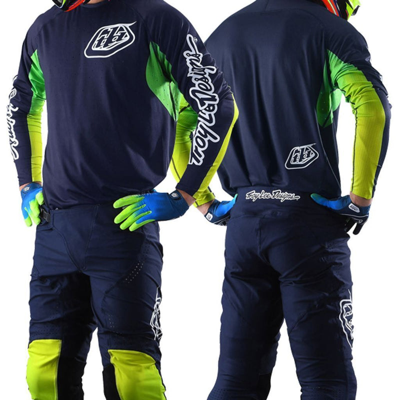 Troy Lee Designs MX Motocross KIT SE Ultra Streamline BLUE/FLO YELLOW