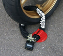Mammoth Motorcycle Chain Padlock 1.8 Metre + Ground Anchor Pack Security Set