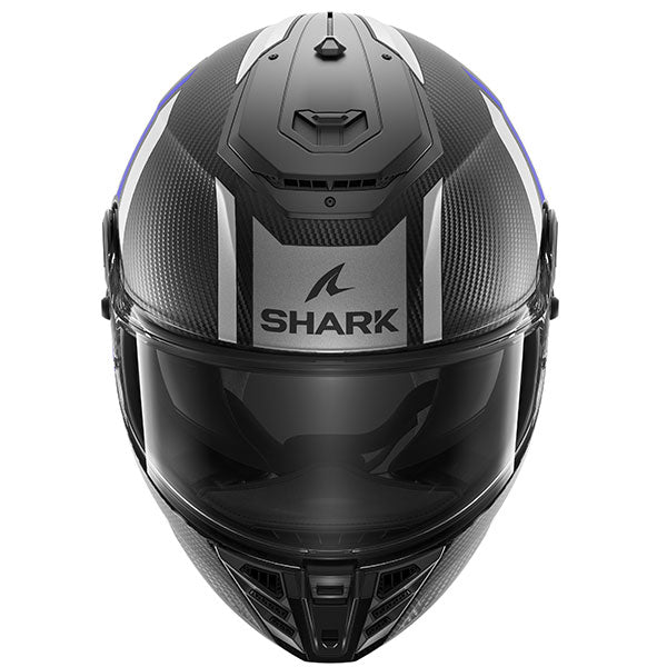 Shark Spartan RS Carbon LARGE Matt Carbon Blue Silver