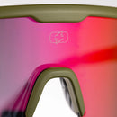 Oxford Pave Sunglasses - Green Frame Orange Mirror Lens