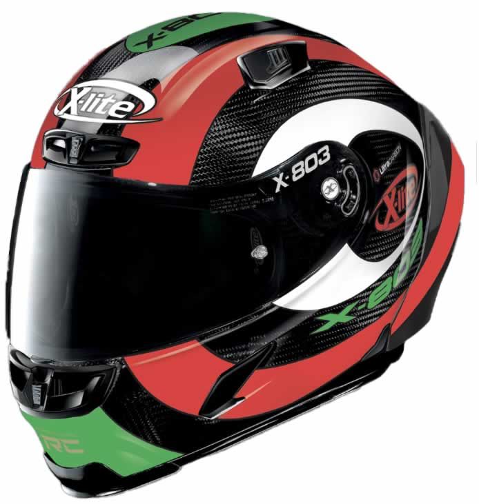 X-Lite X-803 RS Ultra Carbon - Hattrick White/Red/Green - X-Large