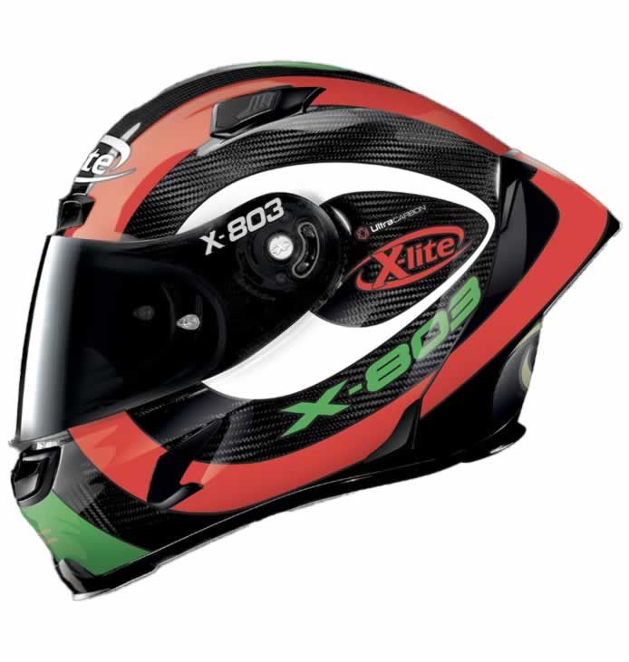 X-Lite X-803 RS Ultra Carbon - Hattrick White/Red/Green - X-Large