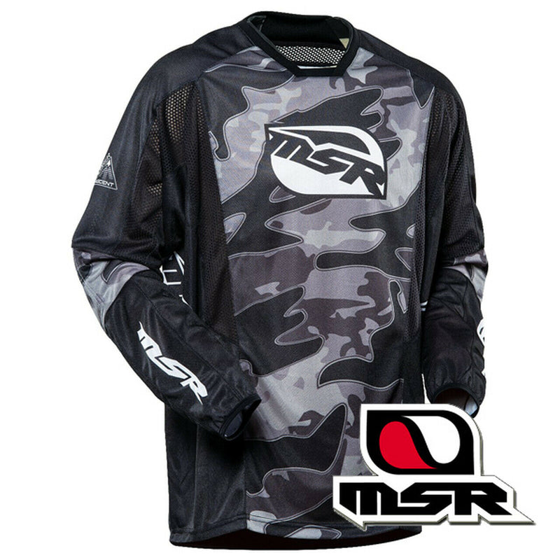 MSR Xplorer Ascent MX Motocross Enduro Jersey Black Camo - Last Years Gear Store