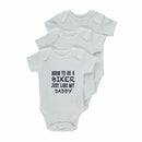 Babygrow vest Biker Like Daddy Dirtbike enduro baby mum Motocross Mx - Last Years Gear Store