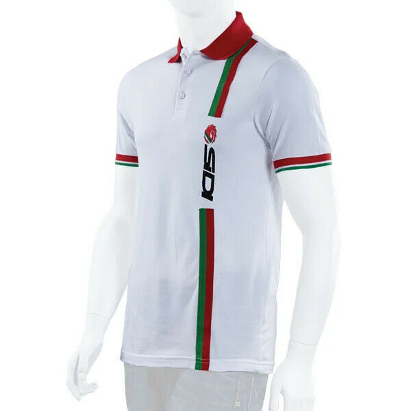 Sidi Casual Polo Shirt Stripe - White - Last Years Gear Store