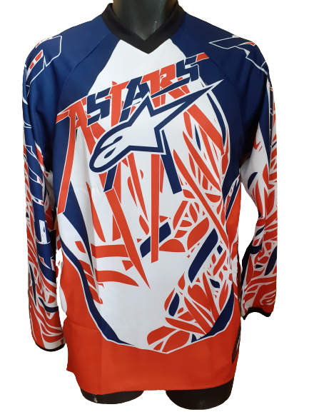 Alpinestars Racer Jersey Motocross Red/Blue/White - Last Years Gear Store