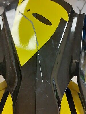 UFO Motocross Helmet MX Dirt Bike Quiver Shedir Black Yellow Adult Medium - Last Years Gear Store