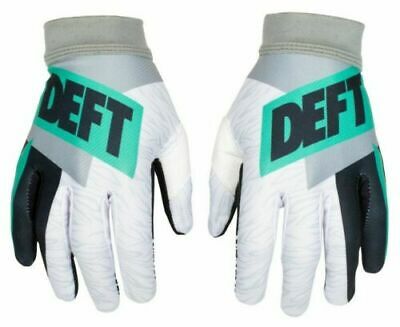 Deft Family Motocross MX Gloves Evident Art 3 Teal/Grey - Last Years Gear Store