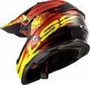Motocross Helmet LS2 MX 437 Fast Gator Red Dirt Bike Lid UK SELLER FREE DELIVERY - Last Years Gear Store