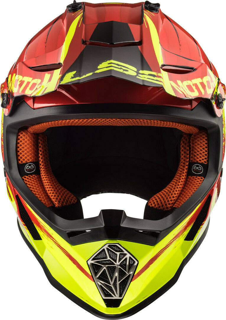 Motocross Helmet LS2 MX 437 Fast Gator Red Dirt Bike Lid UK SELLER FREE DELIVERY - Last Years Gear Store