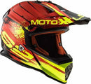 Motocross Helmet LS2 MX 437 Fast Gator Red Dirt Bike Lid UK SELLER FREE DELIVERY - Last Years Gear Store