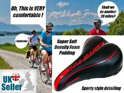 Super Soft foam Cushioned bicycle saddle wide padded seat universal fit bike - Last Years Gear Store