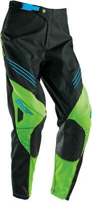 Thor Phase Pants in Hyperion Black Green - Thor Motocross Enduro Pants 28 - Last Years Gear Store