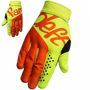 Deft Family Motocross MX Gloves Catalyst Aura - Glow Green Orange - Last Years Gear Store