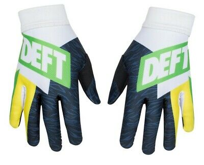Deft Family Motocross MX Gloves EVIDENT ART 3 Green/Yellow - Last Years Gear Store