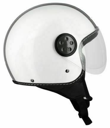 S-line Open Face Helmet Demijet Osone Blk/Wht Motorcycle Motorbike Road Bike M - Last Years Gear Store