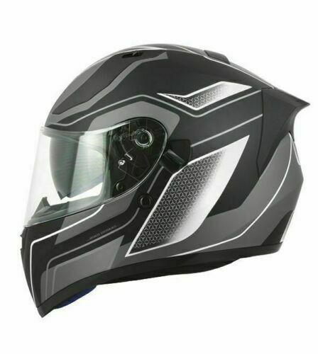 S-Line Motorbike Helmet s441 Black/White Motocycle Road Bike LARGE - Last Years Gear Store