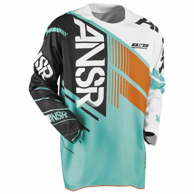 ANSR Motocross Jersey ELITE Teal Orange XXL - Last Years Gear Store