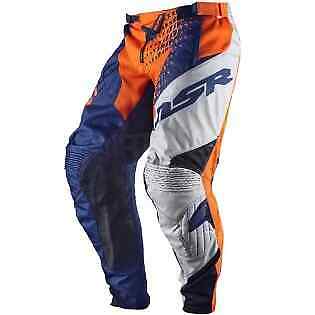 MSR Motorcross Pants NXT Navy/Grey/Orange Waist 32" MX Dirtbike Pants Trousers - Last Years Gear Store