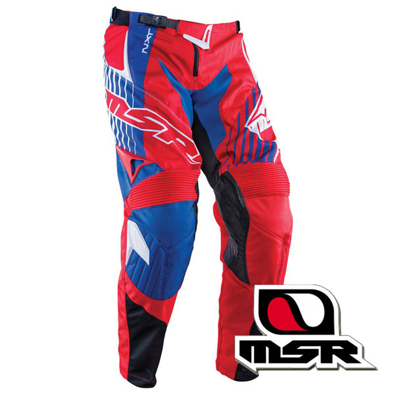 MSR Motorcross Pants NXT Red/Navy MX Dirtbike Enduro Off Road Pants Trousers - Last Years Gear Store