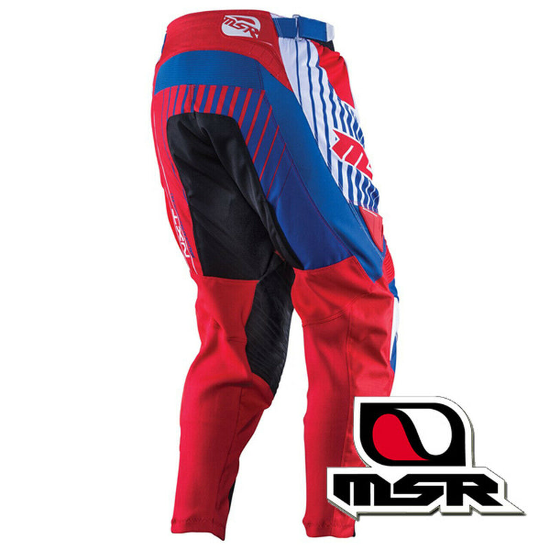 MSR Motorcross Pants NXT Red/Navy MX Dirtbike Enduro Off Road Pants Trousers - Last Years Gear Store