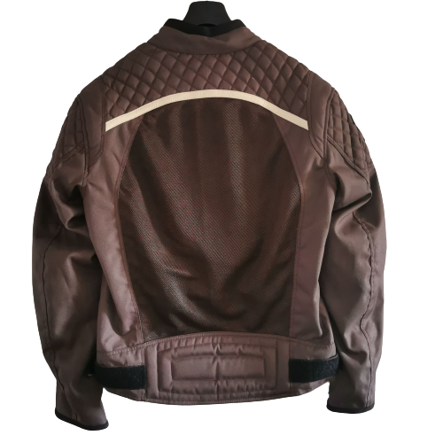 Textile Motorcycle Jacket Brown Cruiser SMALL