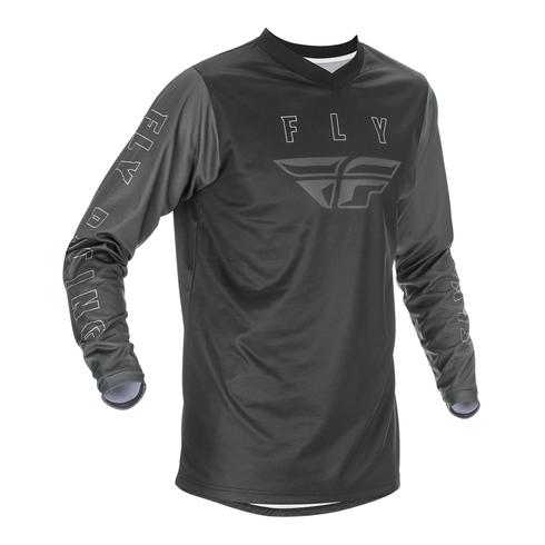 Fly 2021 F-16 Youth Motocross Jersey - Black / Grey Youth Large